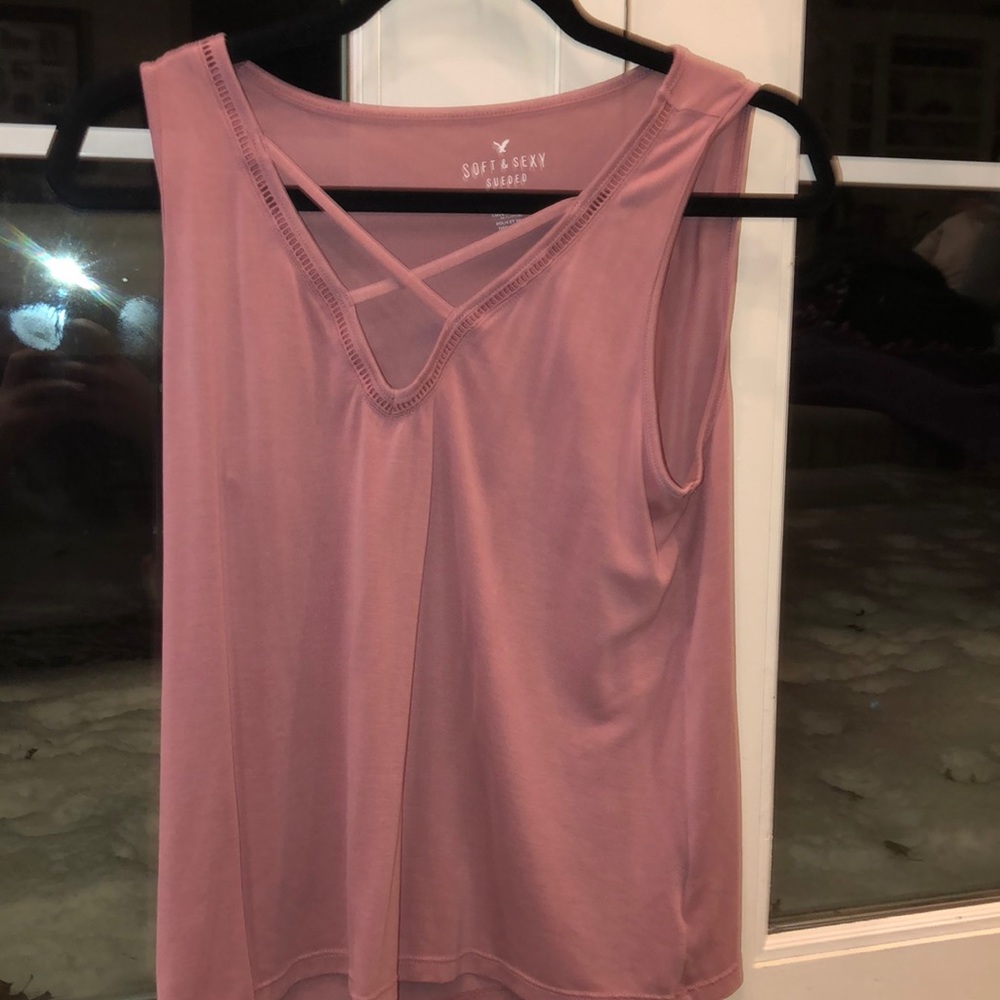 Purple American eagle tank